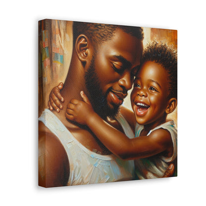 "Embracing Love: Father and Child" - Canvas - Authentic4Us