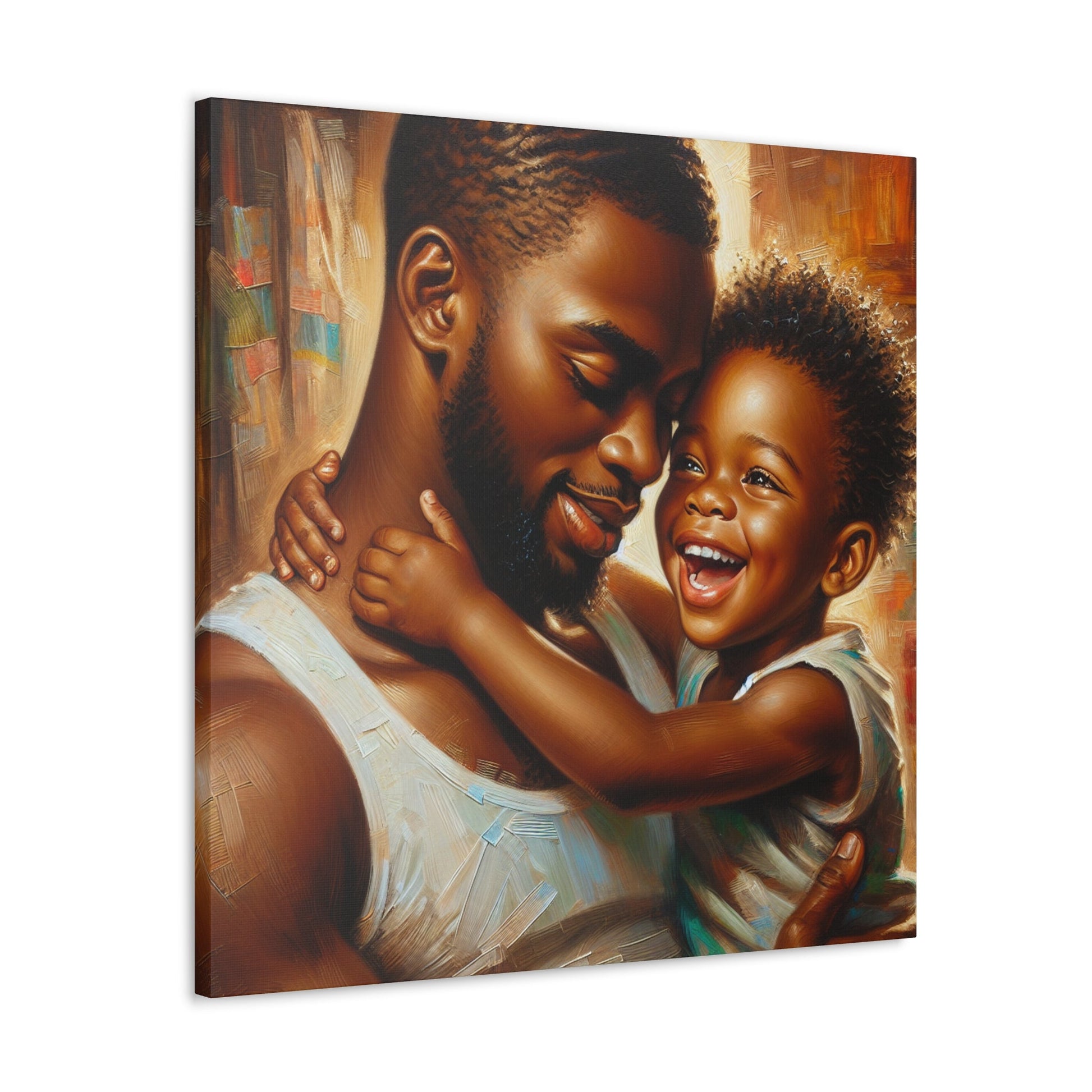 "Embracing Love: Father and Child" - Canvas - Authentic4Us