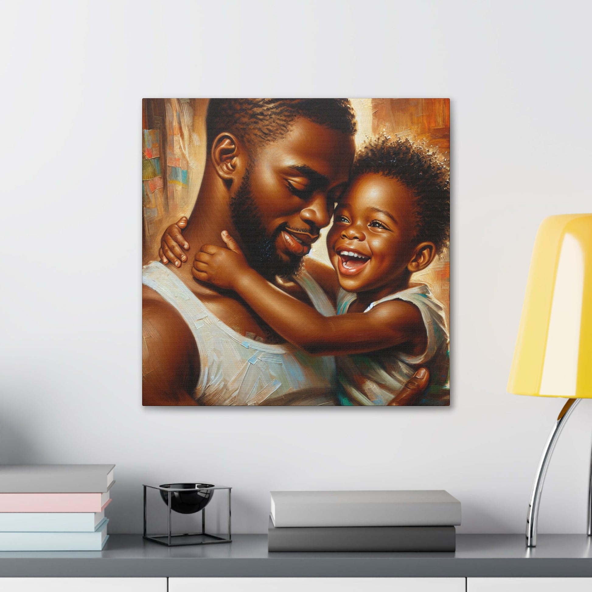 "Embracing Love: Father and Child" - Canvas - Authentic4Us