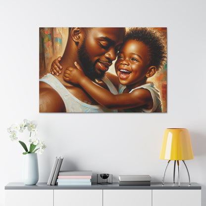 "Embracing Love: Father and Child" - Canvas - Authentic4Us