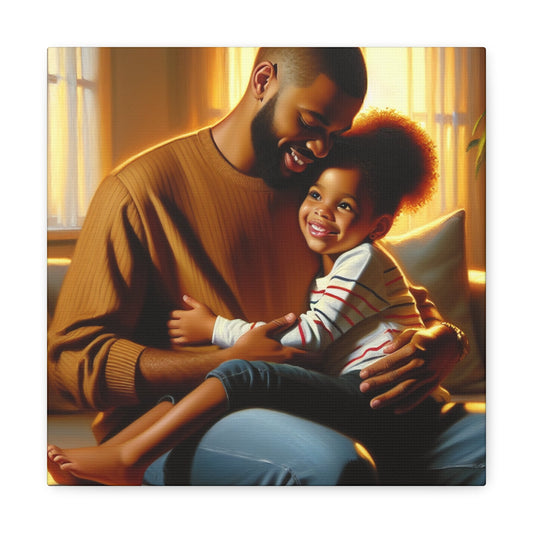 "Embracing Love: Father and Child" - Canvas - Authentic4Us