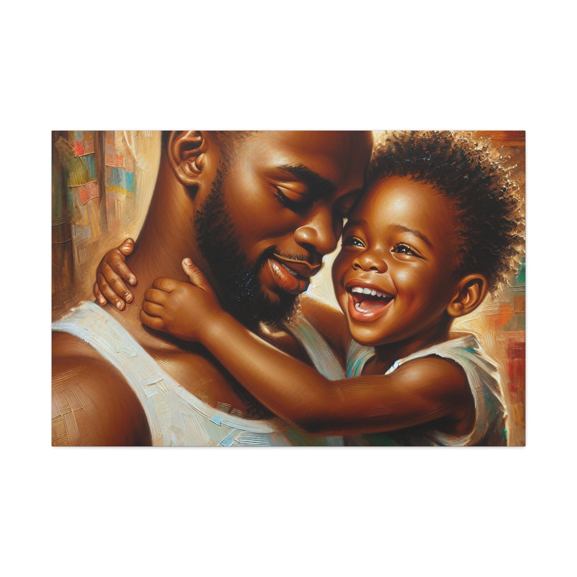 "Embracing Love: Father and Child" - Canvas - Authentic4Us