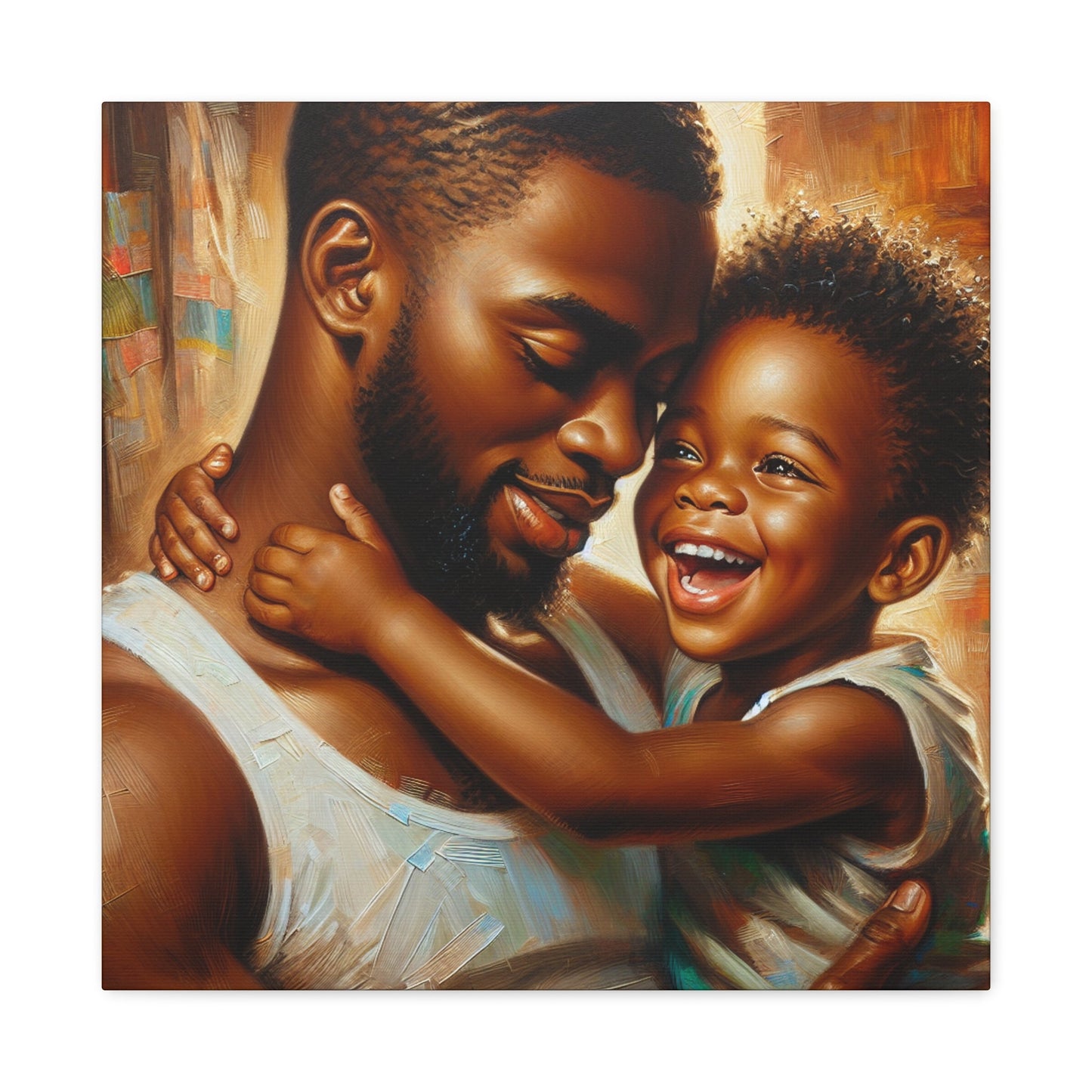 "Embracing Love: Father and Child" - Canvas - Authentic4Us