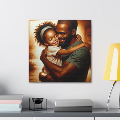 "Embracing Love: Father and Daughter" - Canvas - Authentic4Us