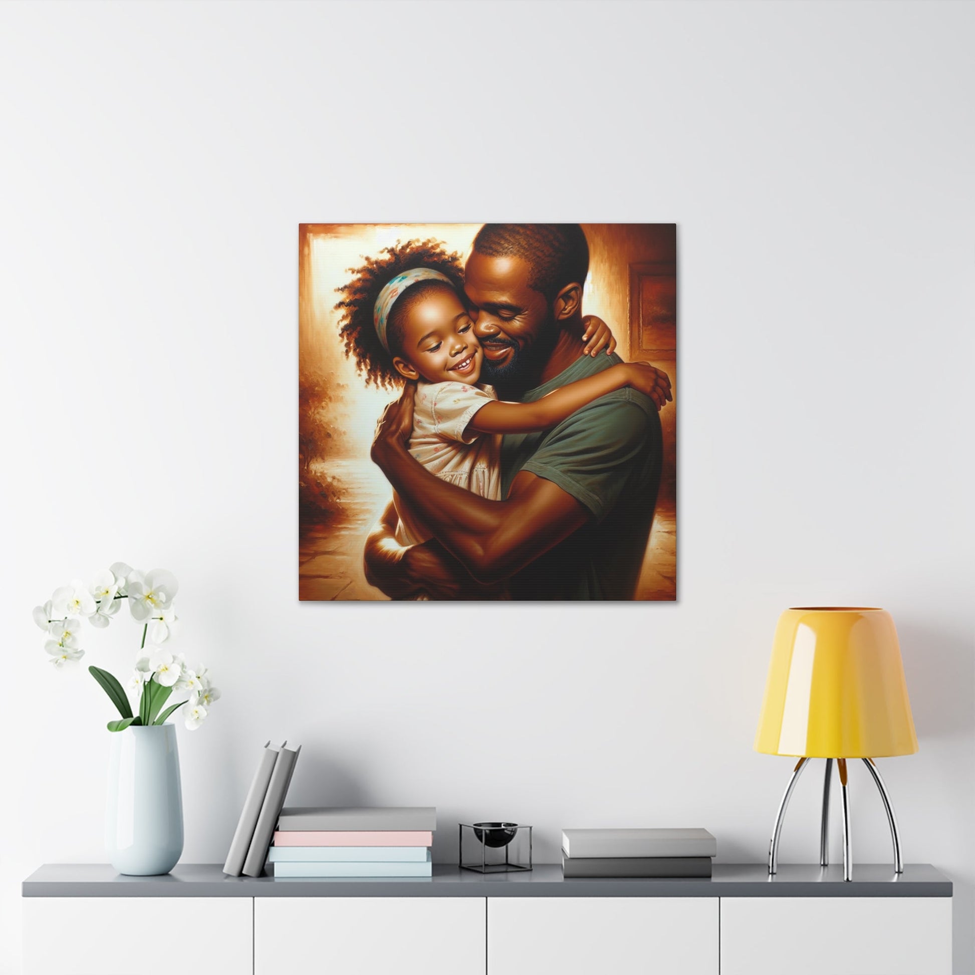 "Embracing Love: Father and Daughter" - Canvas - Authentic4Us