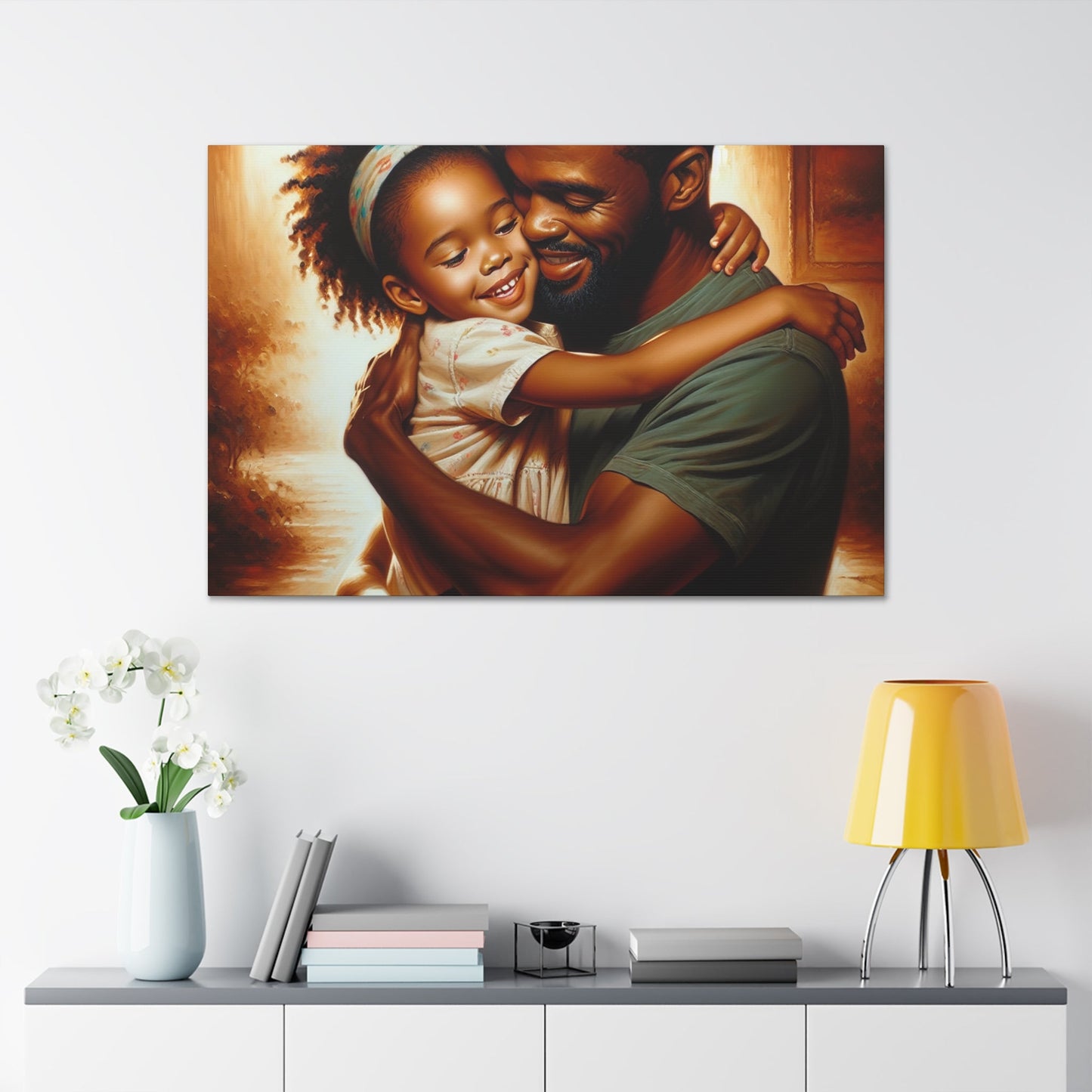 "Embracing Love: Father and Daughter" - Canvas - Authentic4Us