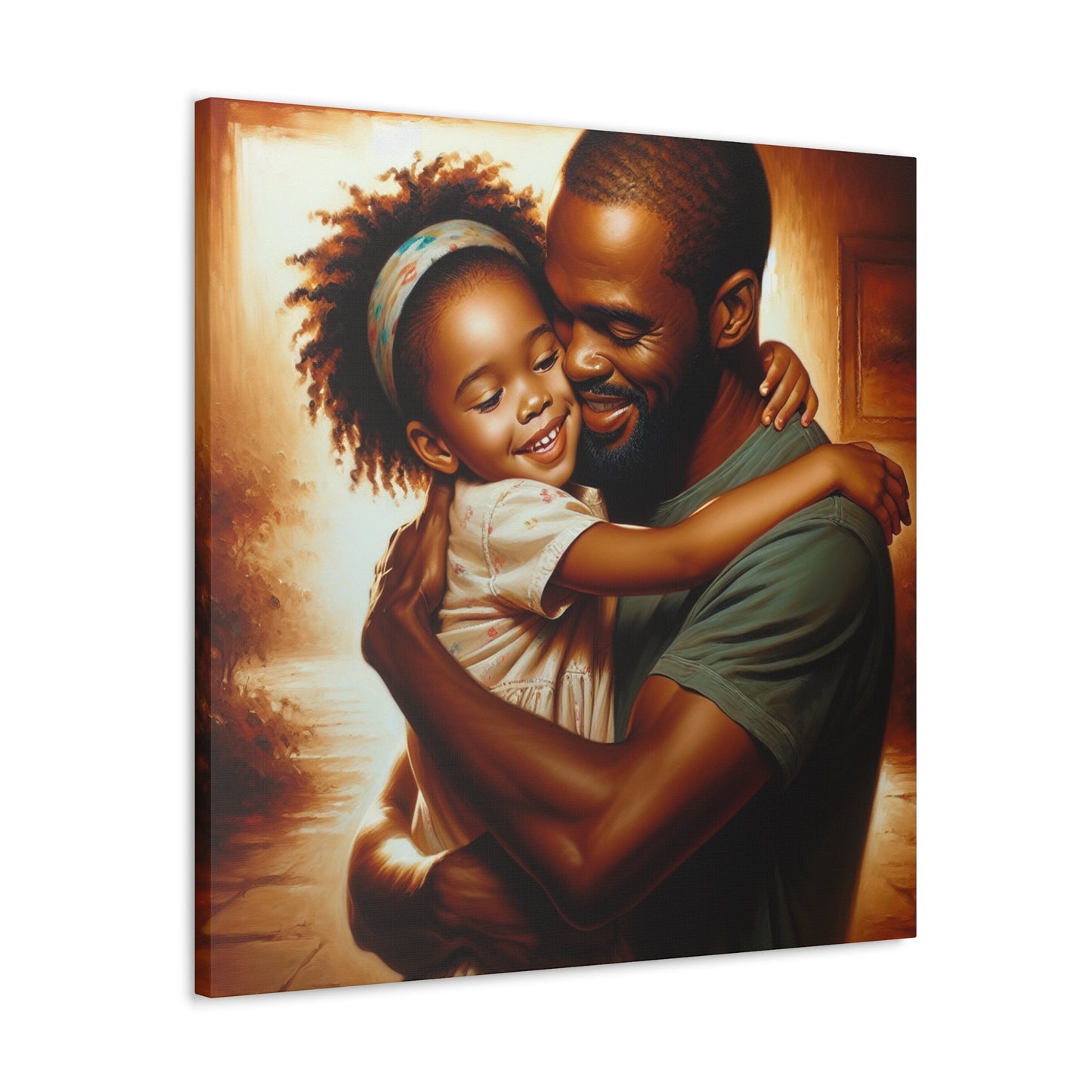 "Embracing Love: Father and Daughter" - Canvas - Authentic4Us