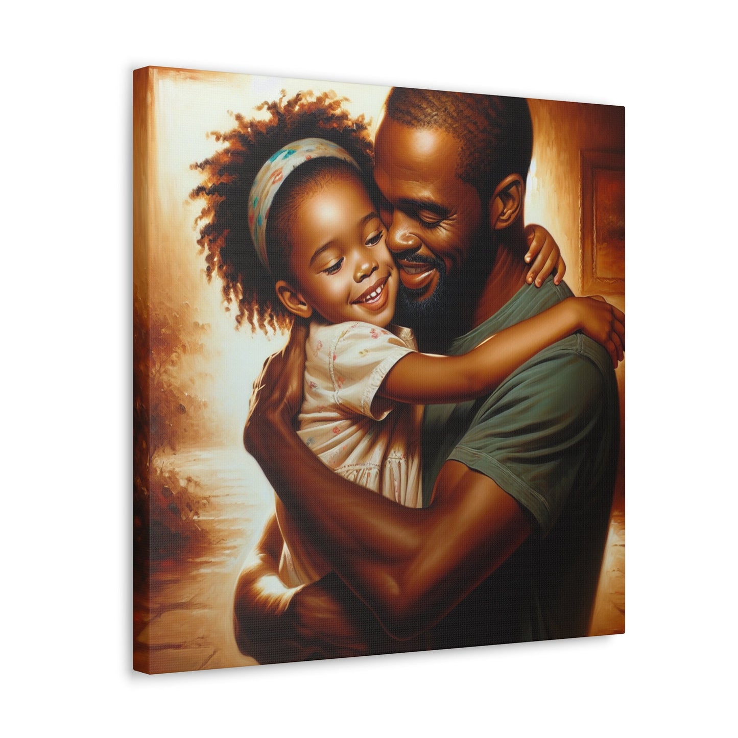 "Embracing Love: Father and Daughter" - Canvas - Authentic4Us