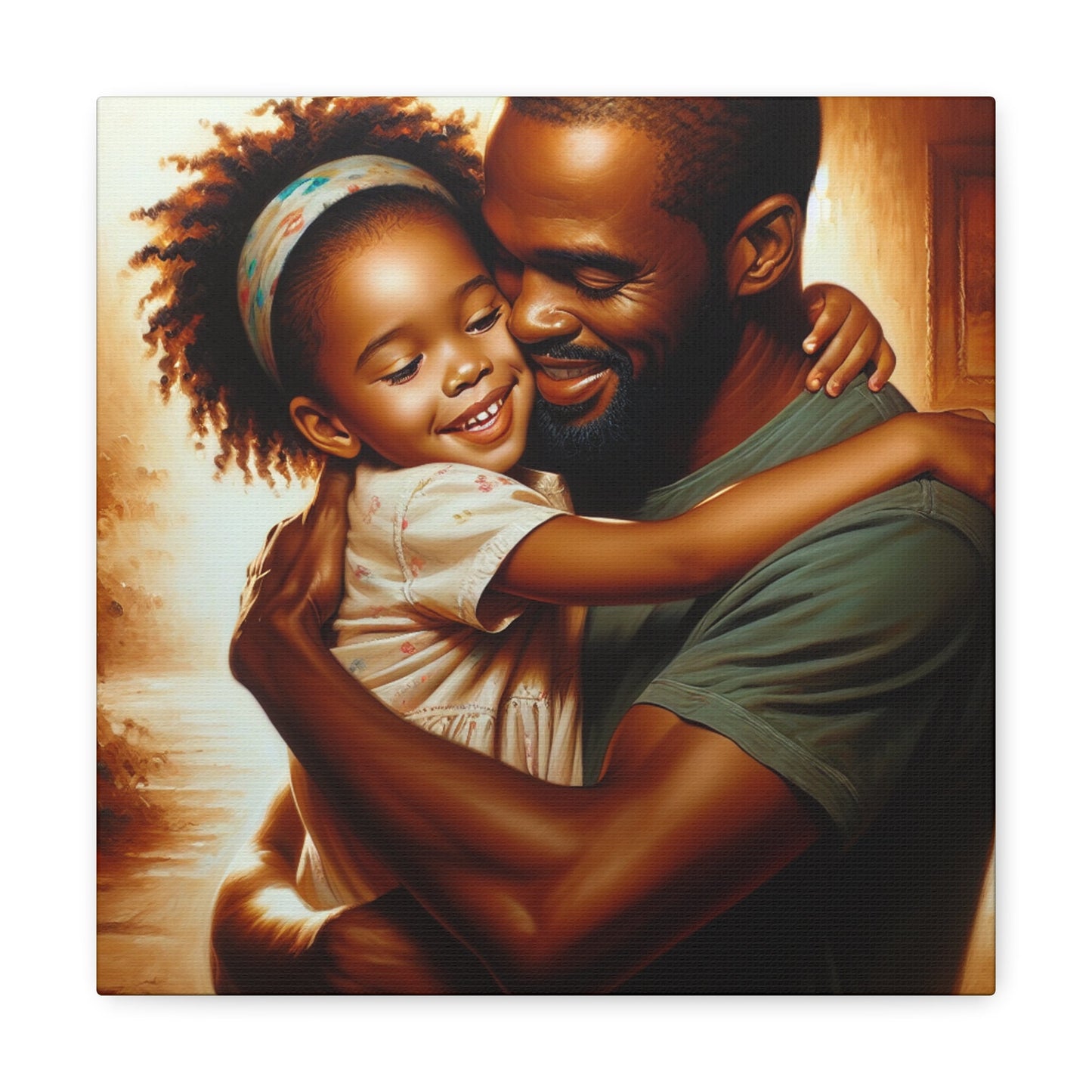 "Embracing Love: Father and Daughter" - Canvas - Authentic4Us