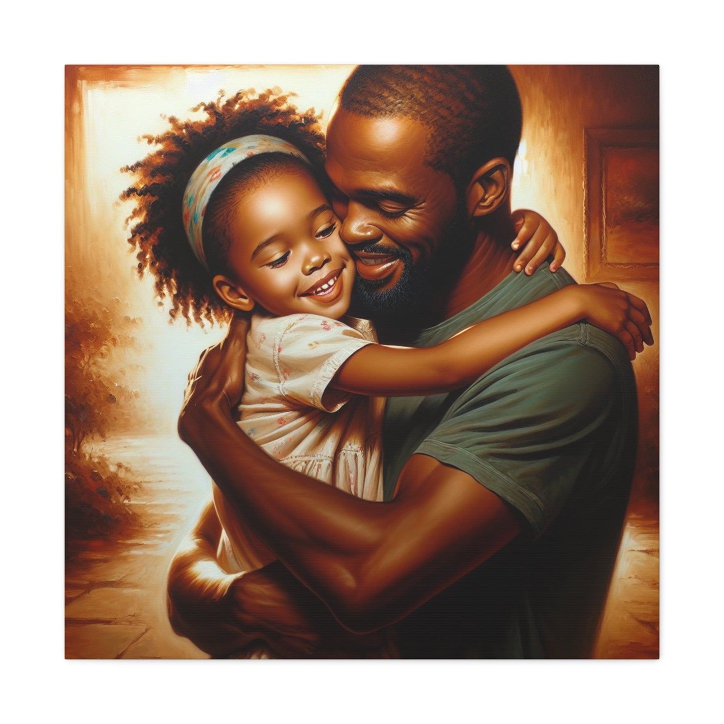 "Embracing Love: Father and Daughter" - Canvas - Authentic4Us