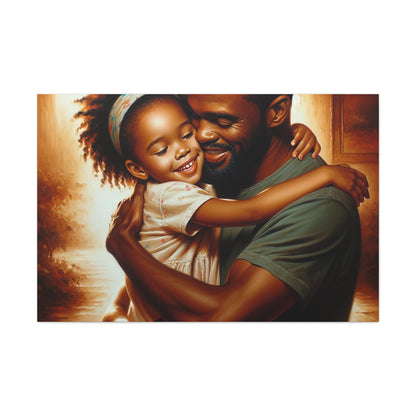 "Embracing Love: Father and Daughter" - Canvas - Authentic4Us