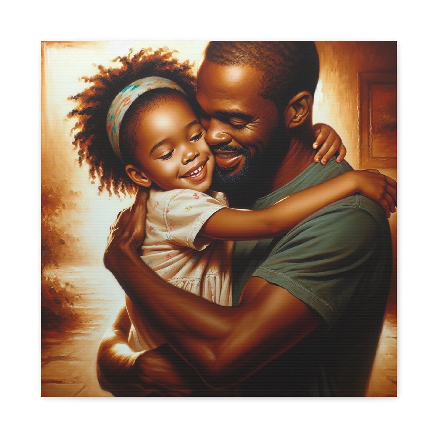 "Embracing Love: Father and Daughter" - Canvas - Authentic4Us