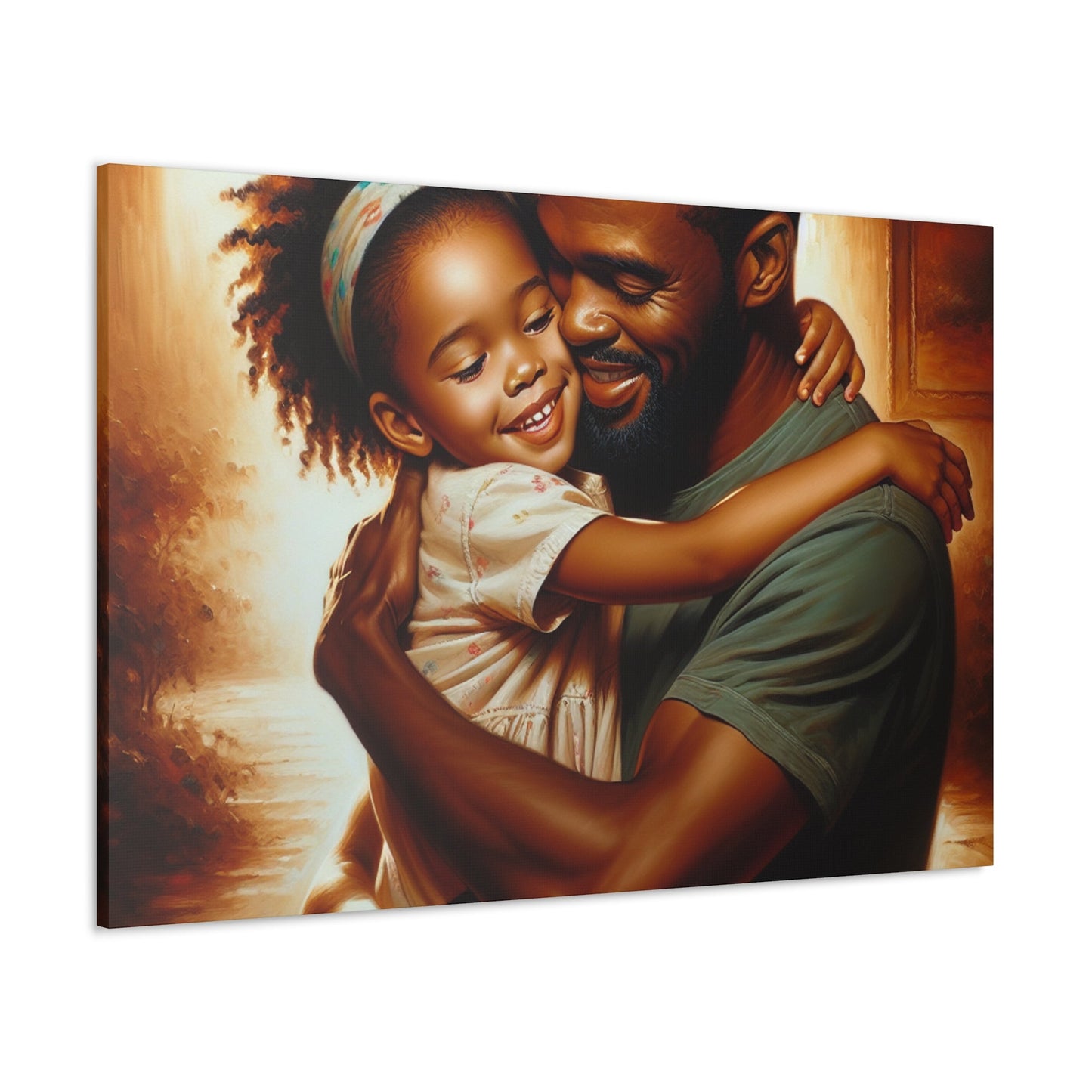 "Embracing Love: Father and Daughter" - Canvas - Authentic4Us