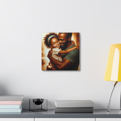 "Embracing Love: Father and Daughter" - Canvas - Authentic4Us