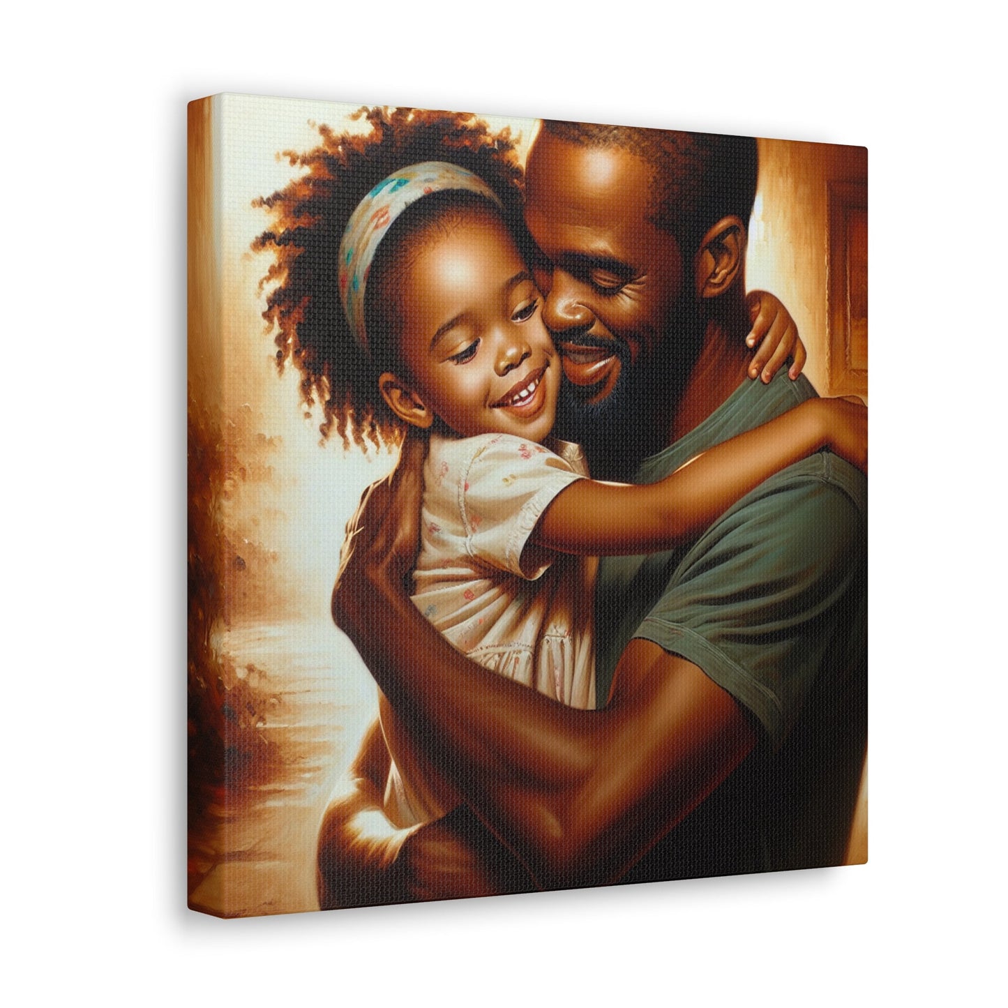 "Embracing Love: Father and Daughter" - Canvas - Authentic4Us