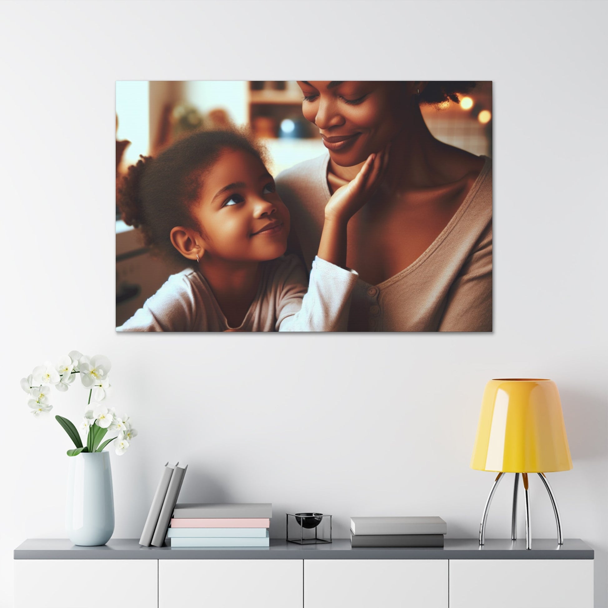 "Embracing Love: Intimate Mother-Daughter Bond" - Canvas - Authentic4Us