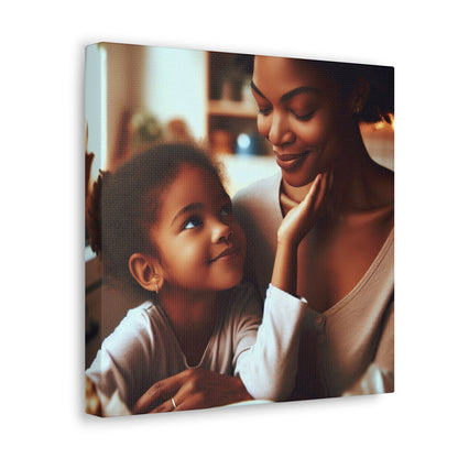 "Embracing Love: Intimate Mother-Daughter Bond" - Canvas - Authentic4Us