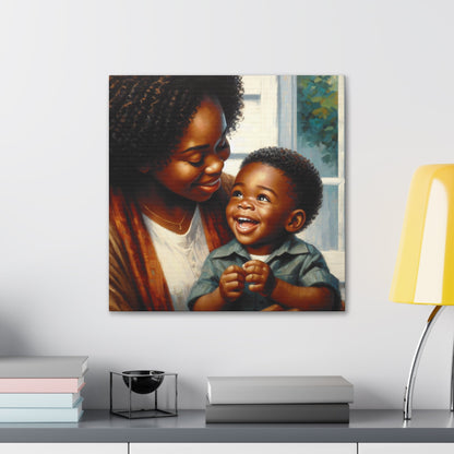 "Embracing Love: Mother and Son" - Canvas - Authentic4Us