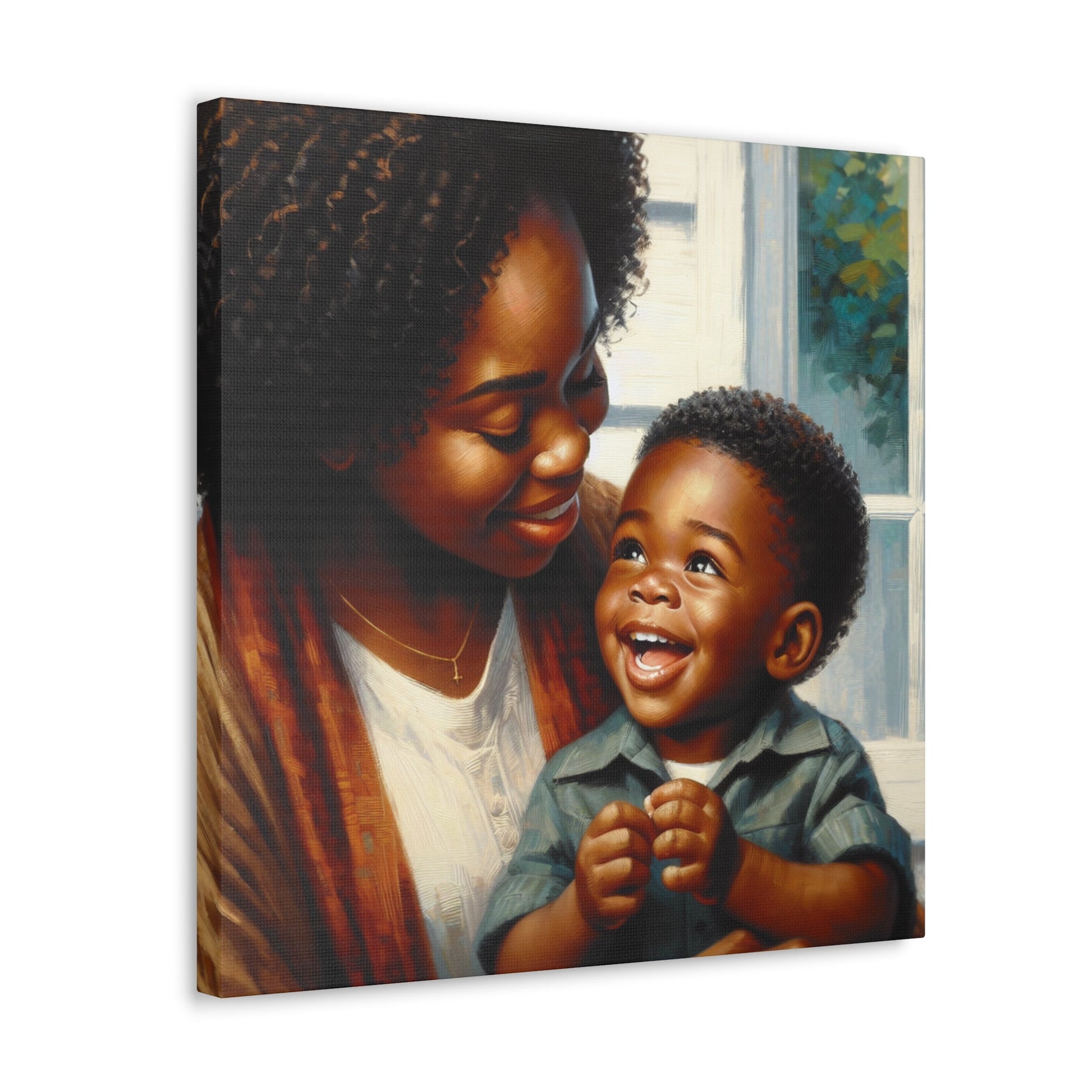 "Embracing Love: Mother and Son" - Canvas - Authentic4Us