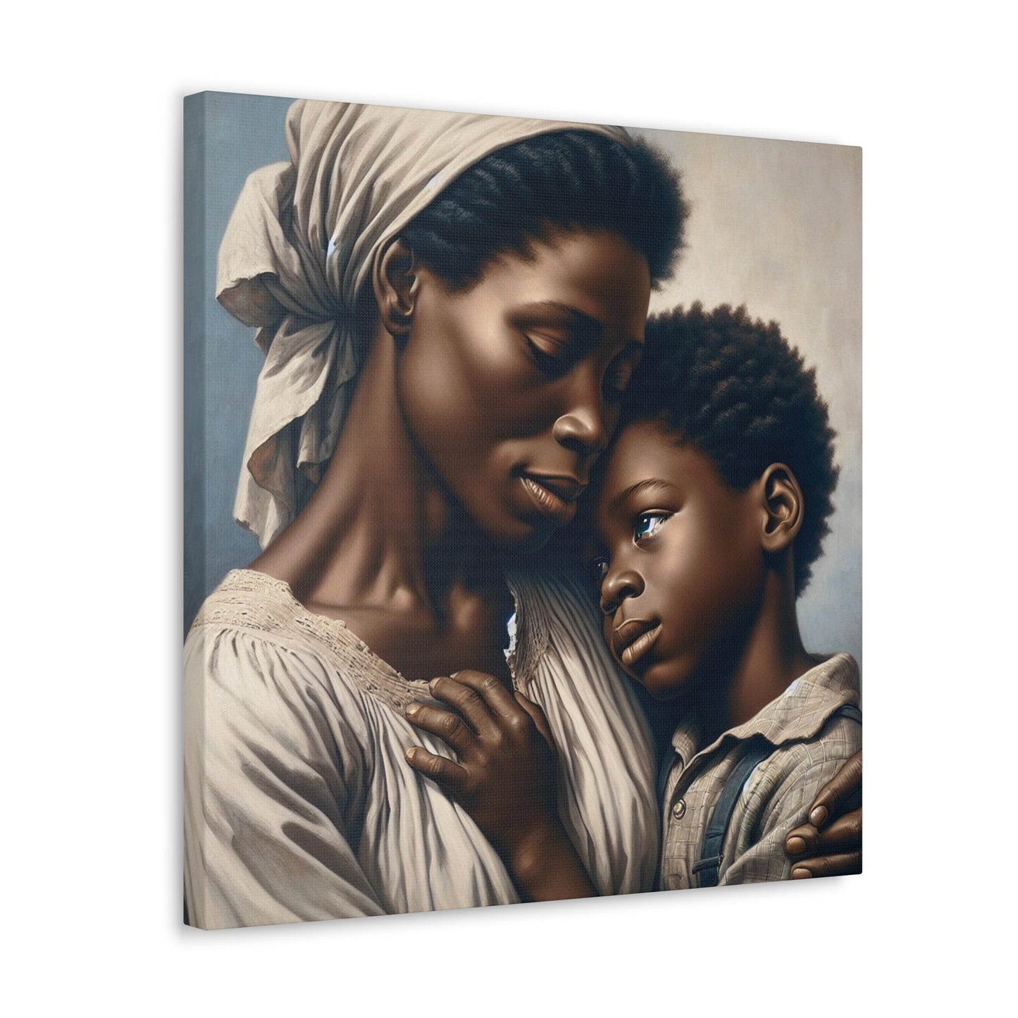 "Embracing Love: Mother and Son" - Canvas - Authentic4Us