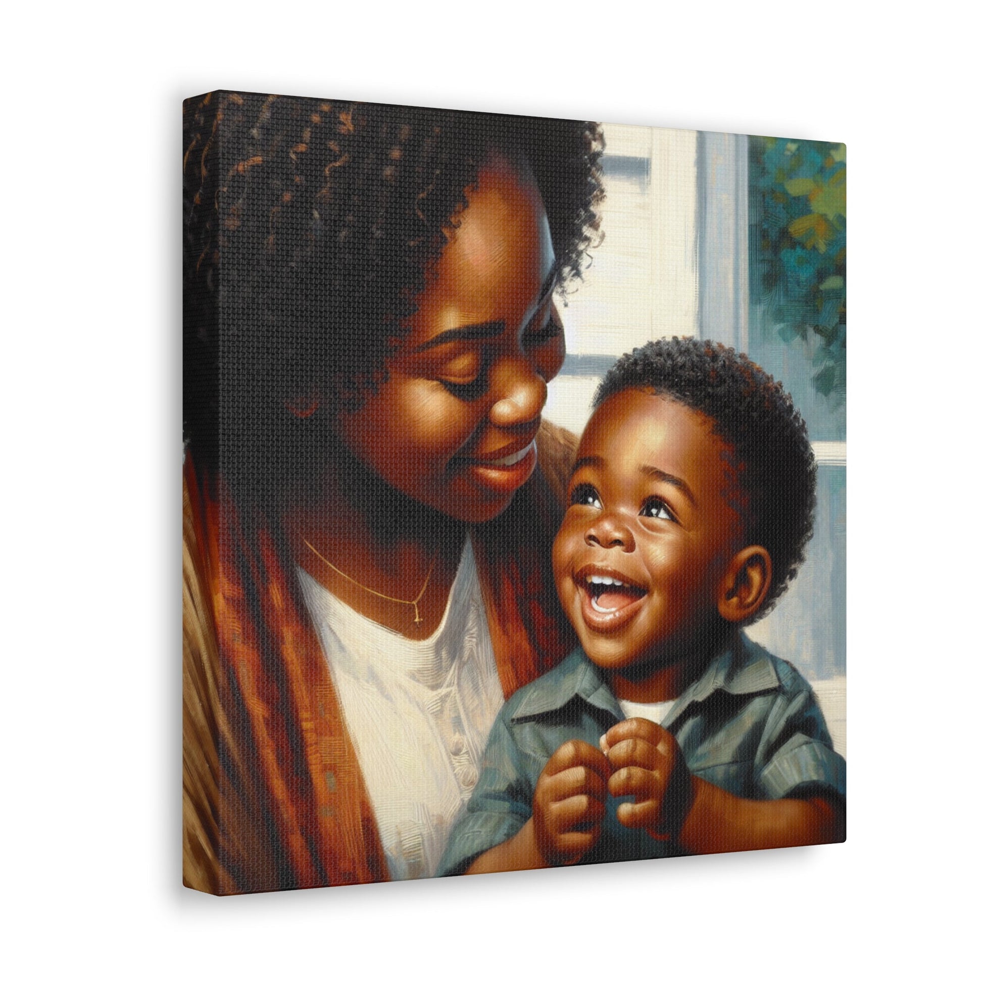 "Embracing Love: Mother and Son" - Canvas - Authentic4Us