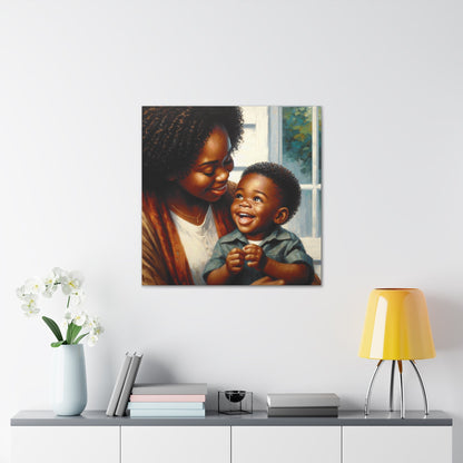 "Embracing Love: Mother and Son" - Canvas - Authentic4Us