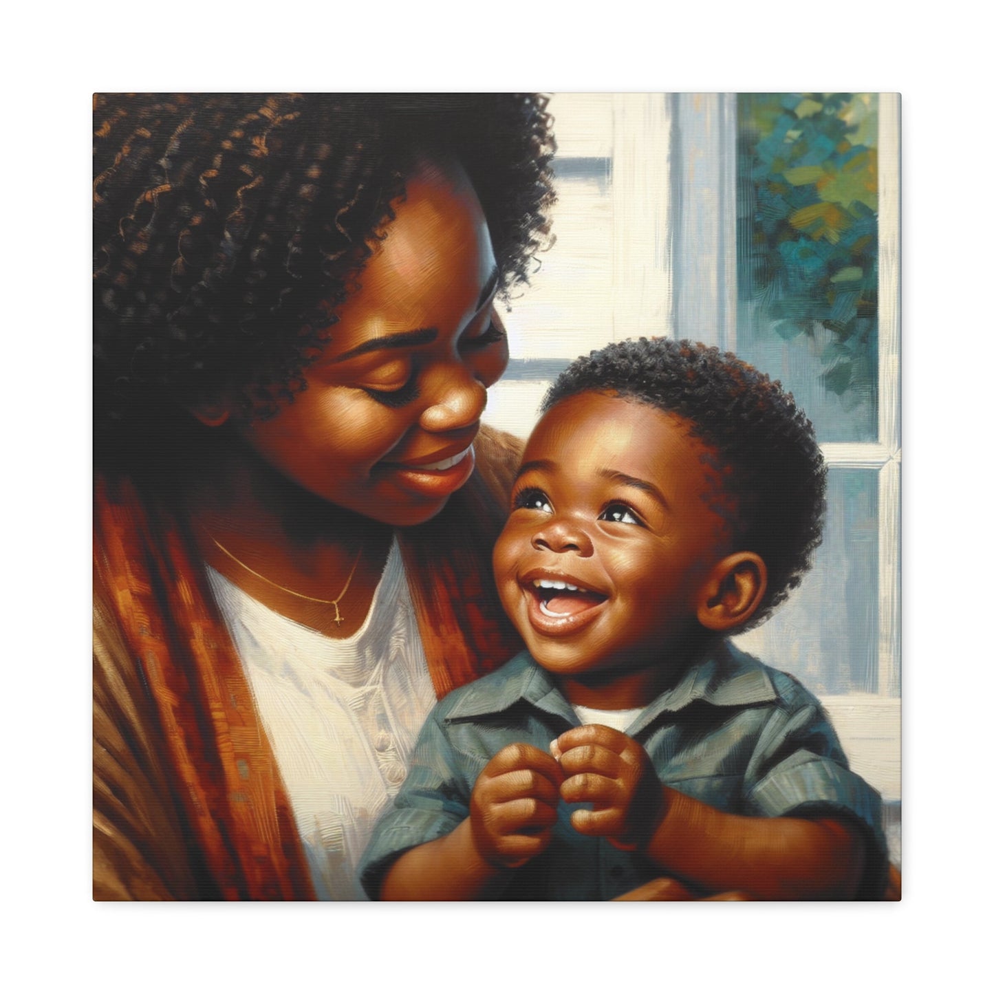 "Embracing Love: Mother and Son" - Canvas - Authentic4Us