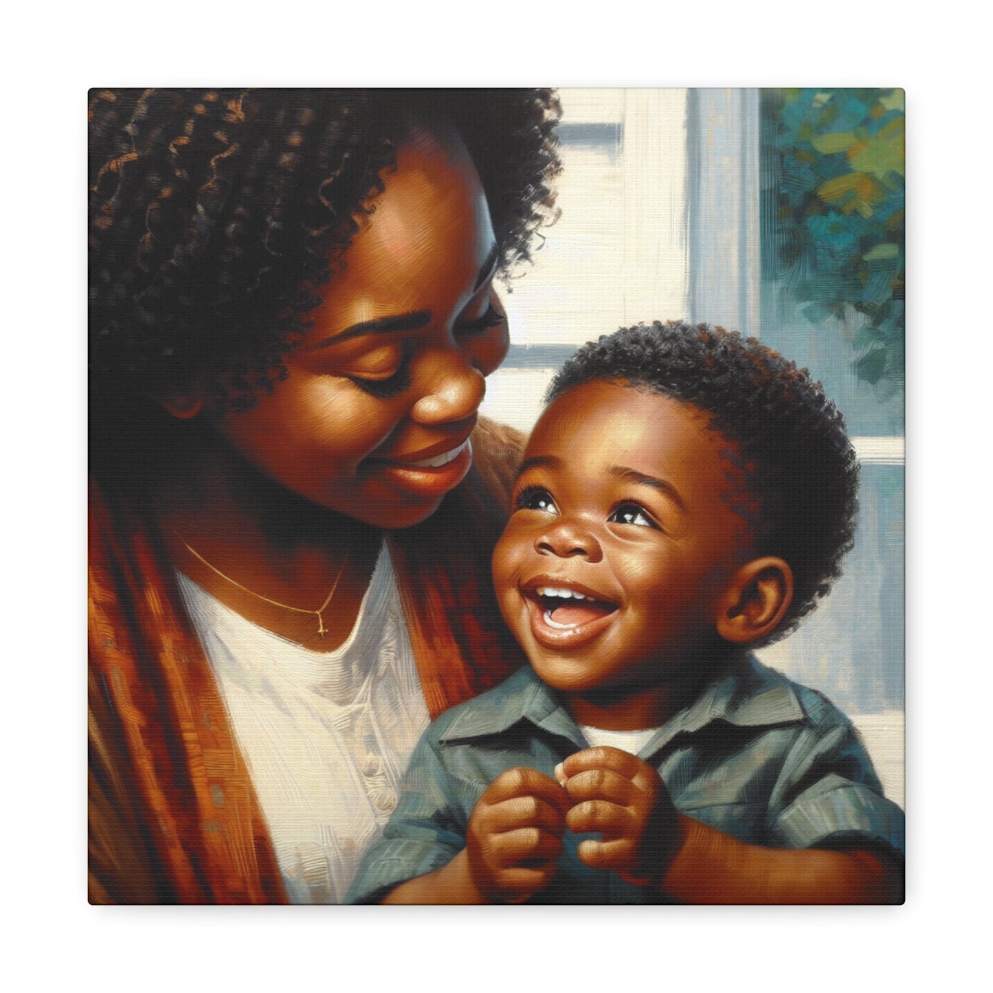 "Embracing Love: Mother and Son" - Canvas - Authentic4Us