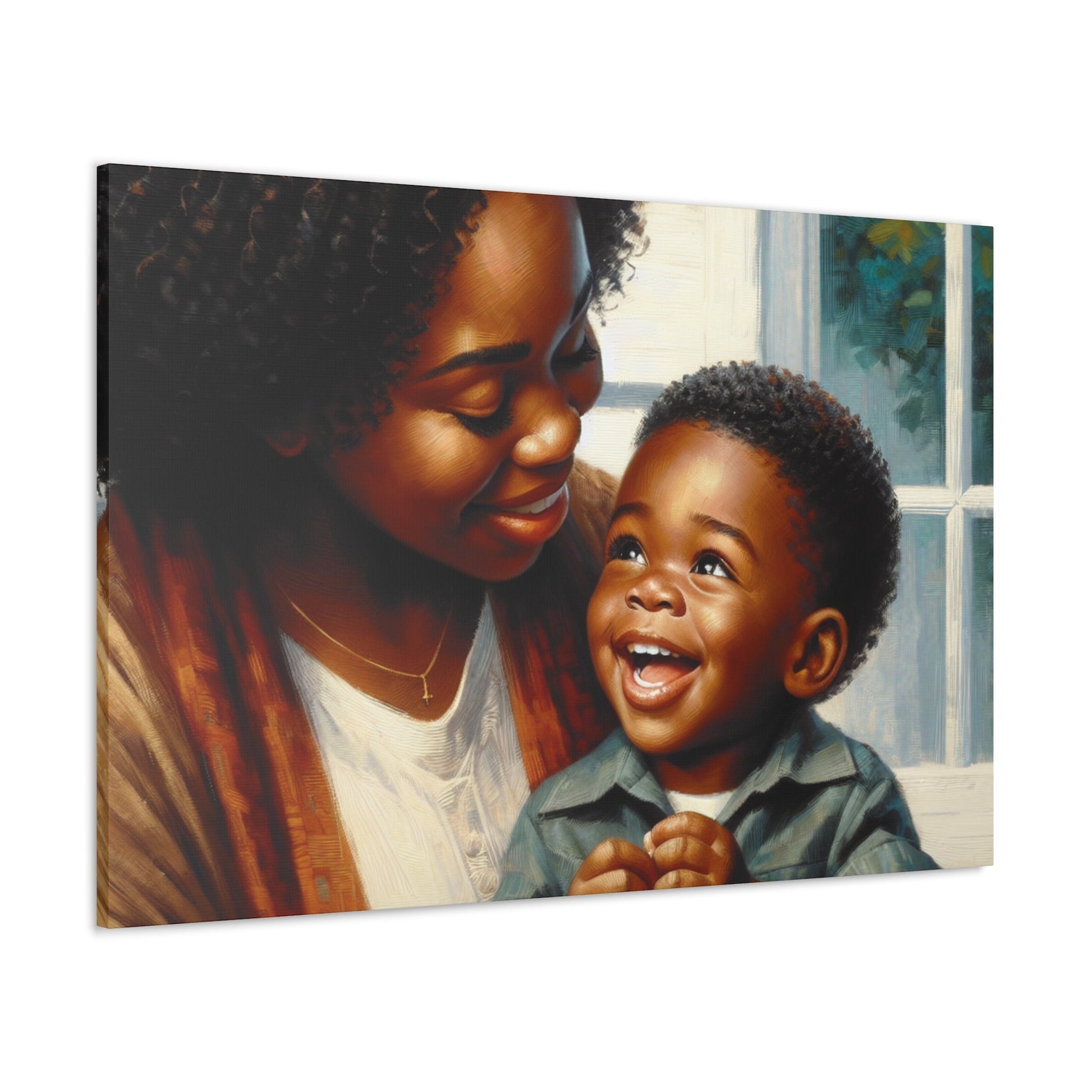 "Embracing Love: Mother and Son" - Canvas - Authentic4Us