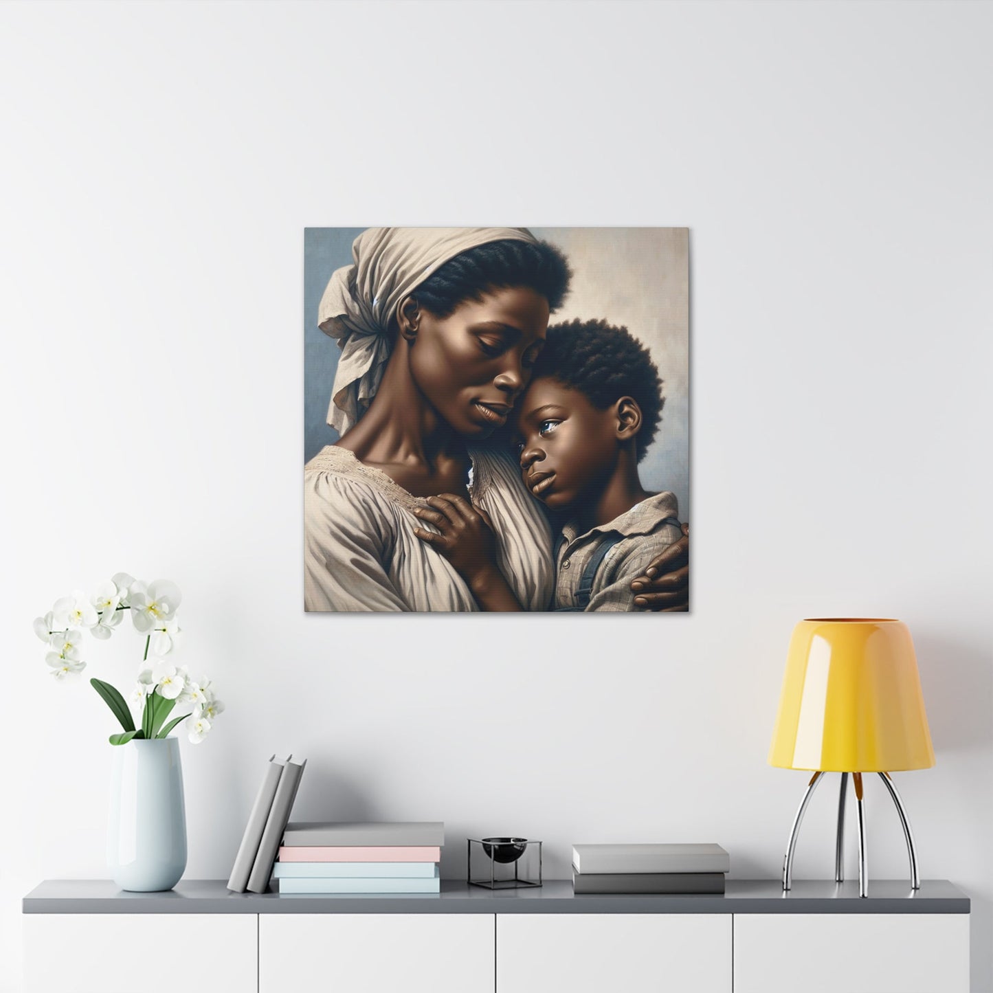 "Embracing Love: Mother and Son" - Canvas - Authentic4Us