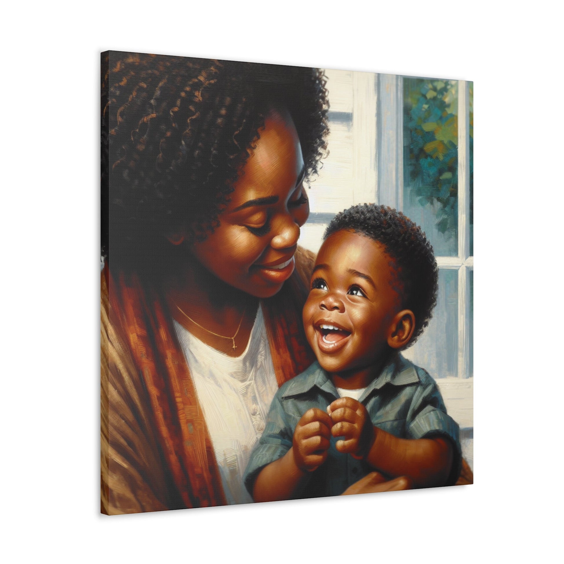 "Embracing Love: Mother and Son" - Canvas - Authentic4Us