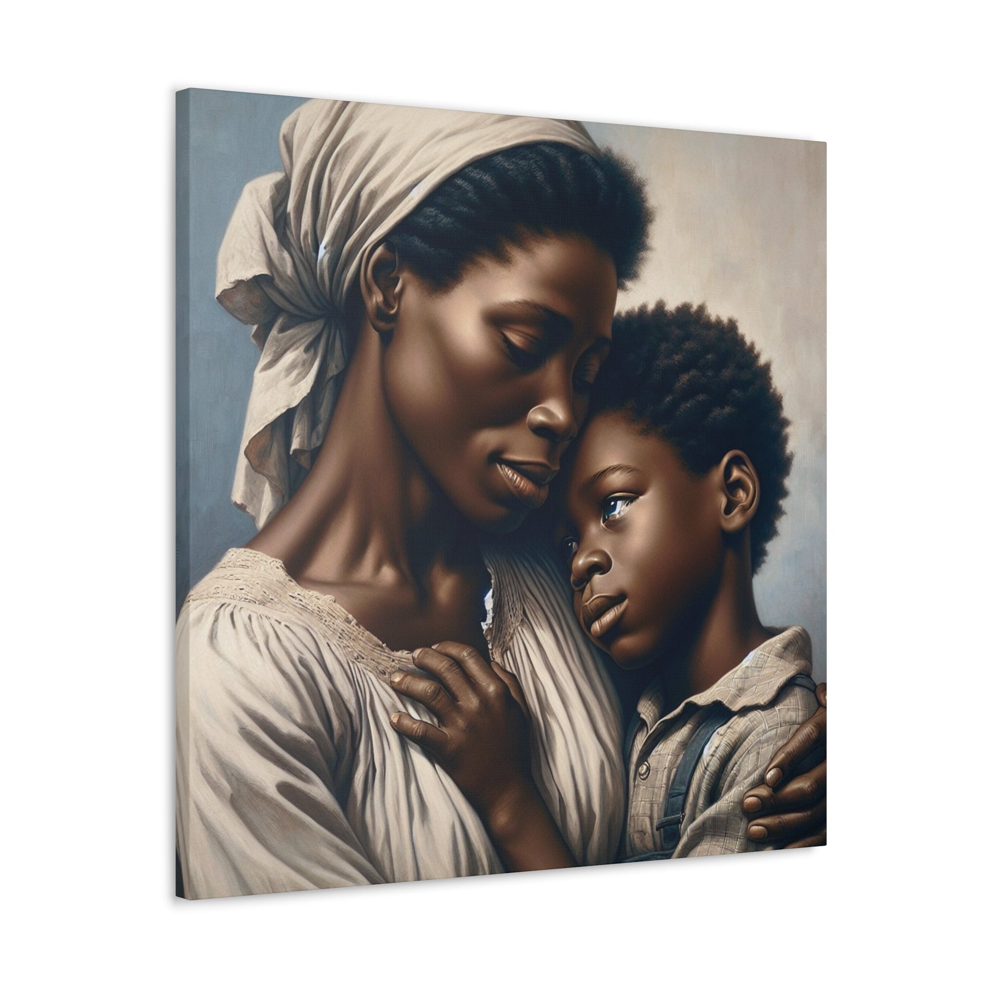 "Embracing Love: Mother and Son" - Canvas - Authentic4Us