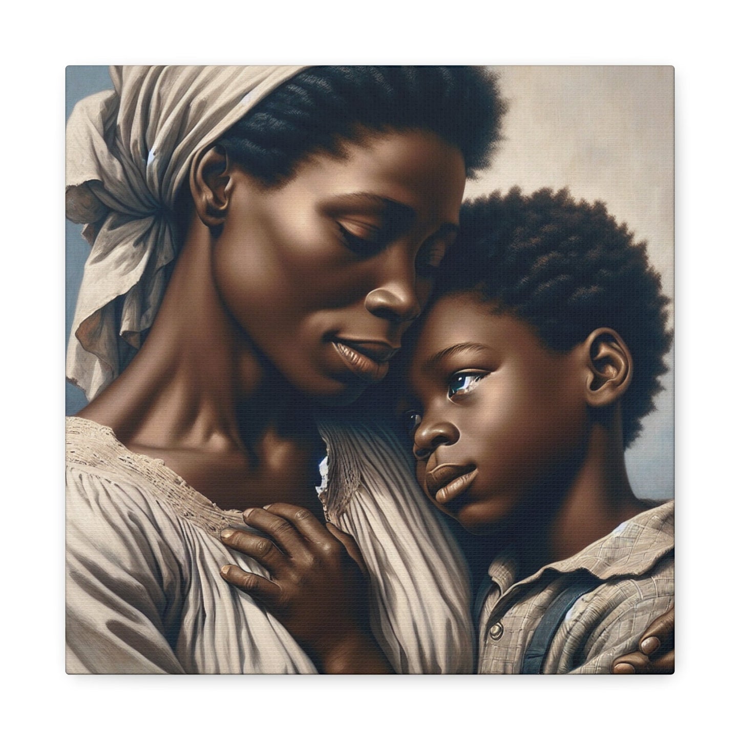 "Embracing Love: Mother and Son" - Canvas - Authentic4Us