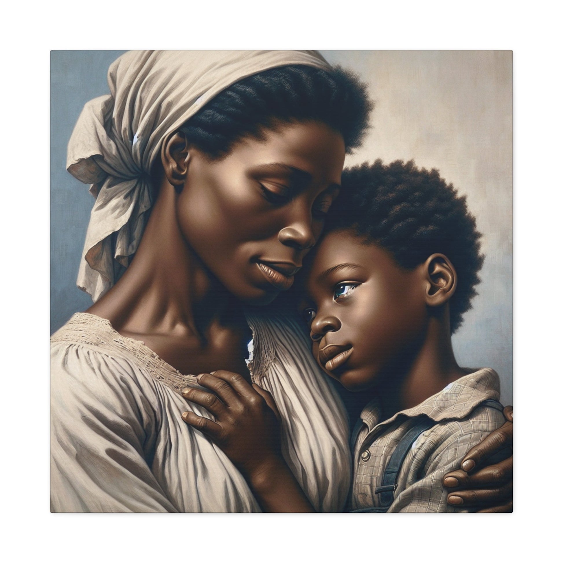 "Embracing Love: Mother and Son" - Canvas - Authentic4Us