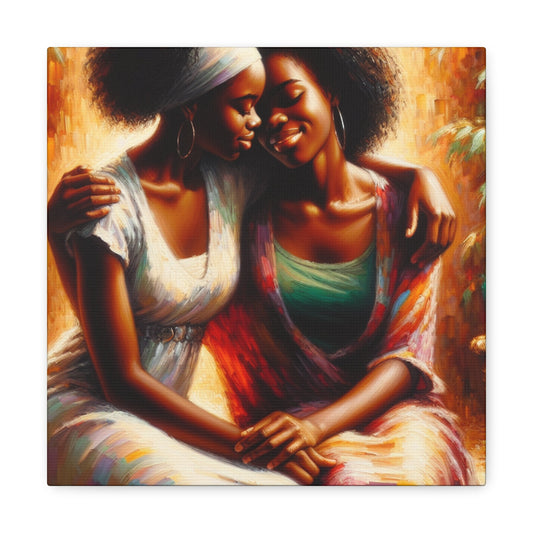 "Embracing Unity: A Vibrant Connection" - Canvas - Authentic4Us