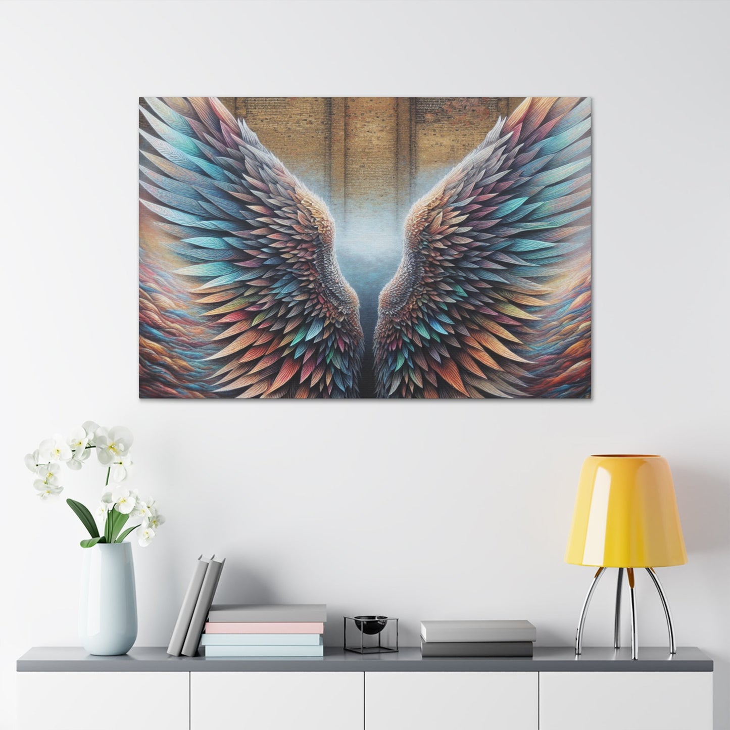 "Enchanting Mythical Wings Mural" - Canvas - Authentic4Us