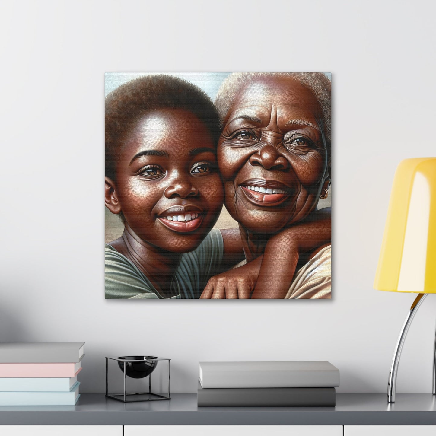 "Endearing Generations: A Hyperrealistic Portrait" - Canvas - Authentic4Us