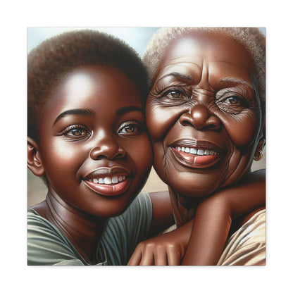 "Endearing Generations: A Hyperrealistic Portrait" - Canvas - Authentic4Us