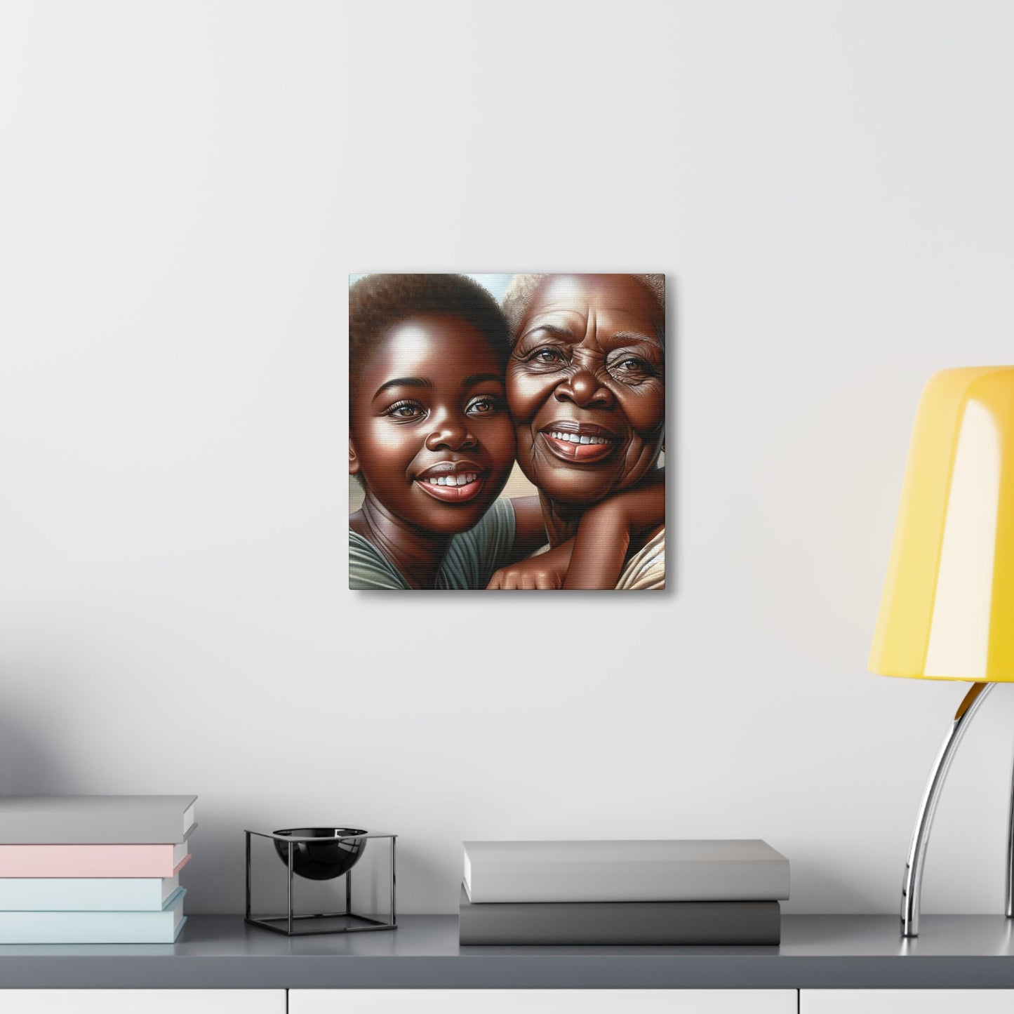 "Endearing Generations: A Hyperrealistic Portrait" - Canvas - Authentic4Us