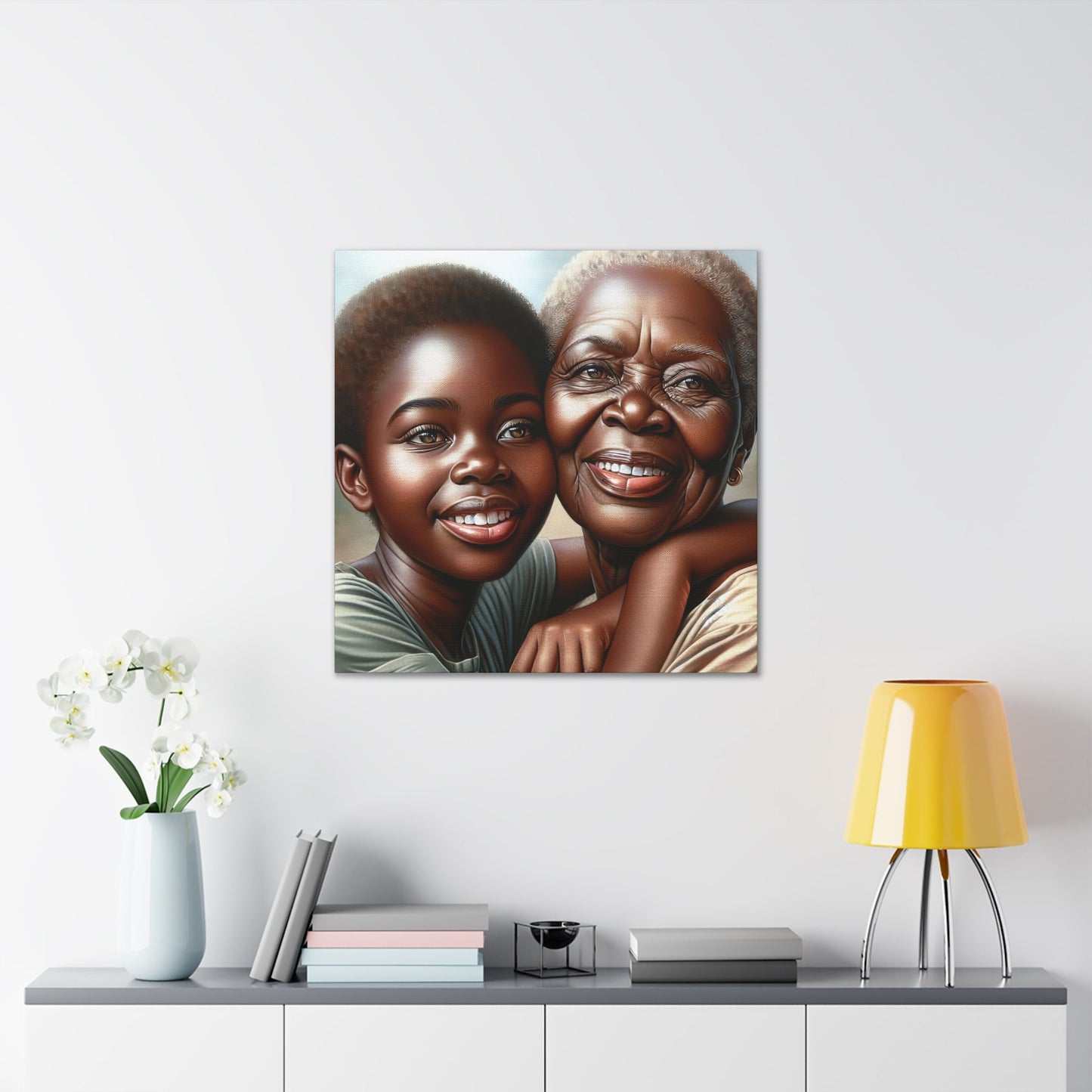 "Endearing Generations: A Hyperrealistic Portrait" - Canvas - Authentic4Us