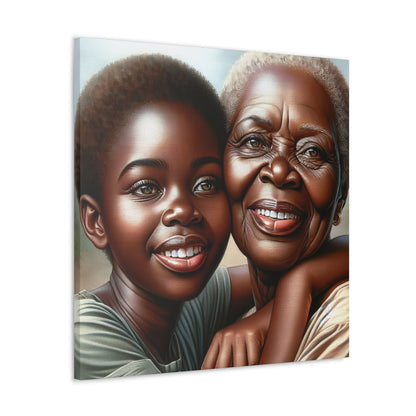 "Endearing Generations: A Hyperrealistic Portrait" - Canvas - Authentic4Us