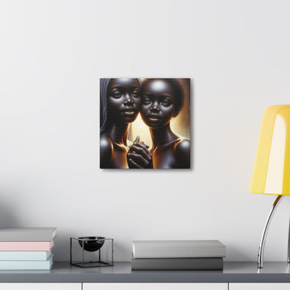 "Ethereal Harmony: African Sisterhood Portrait" - Canvas - Authentic4Us