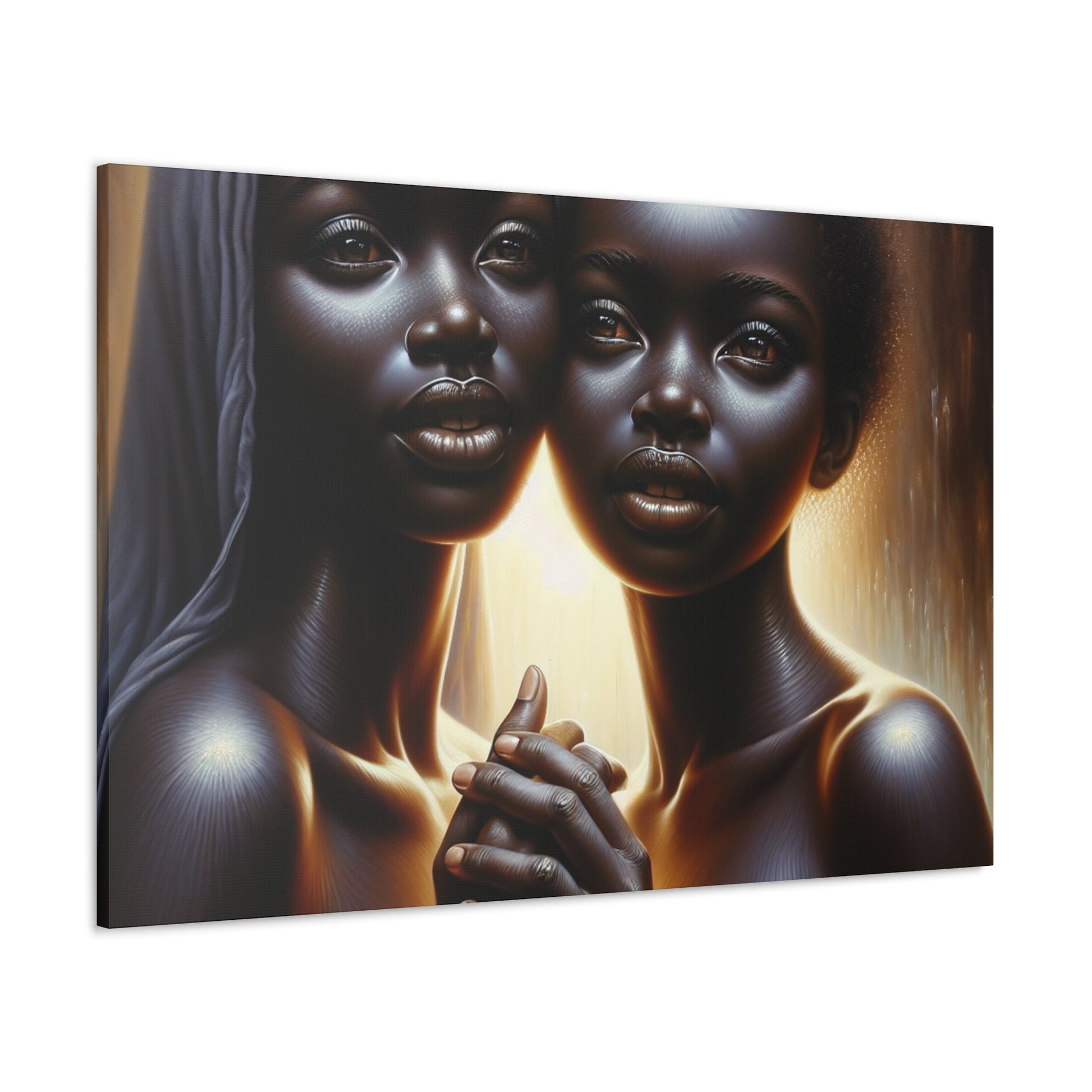 "Ethereal Harmony: African Sisterhood Portrait" - Canvas - Authentic4Us