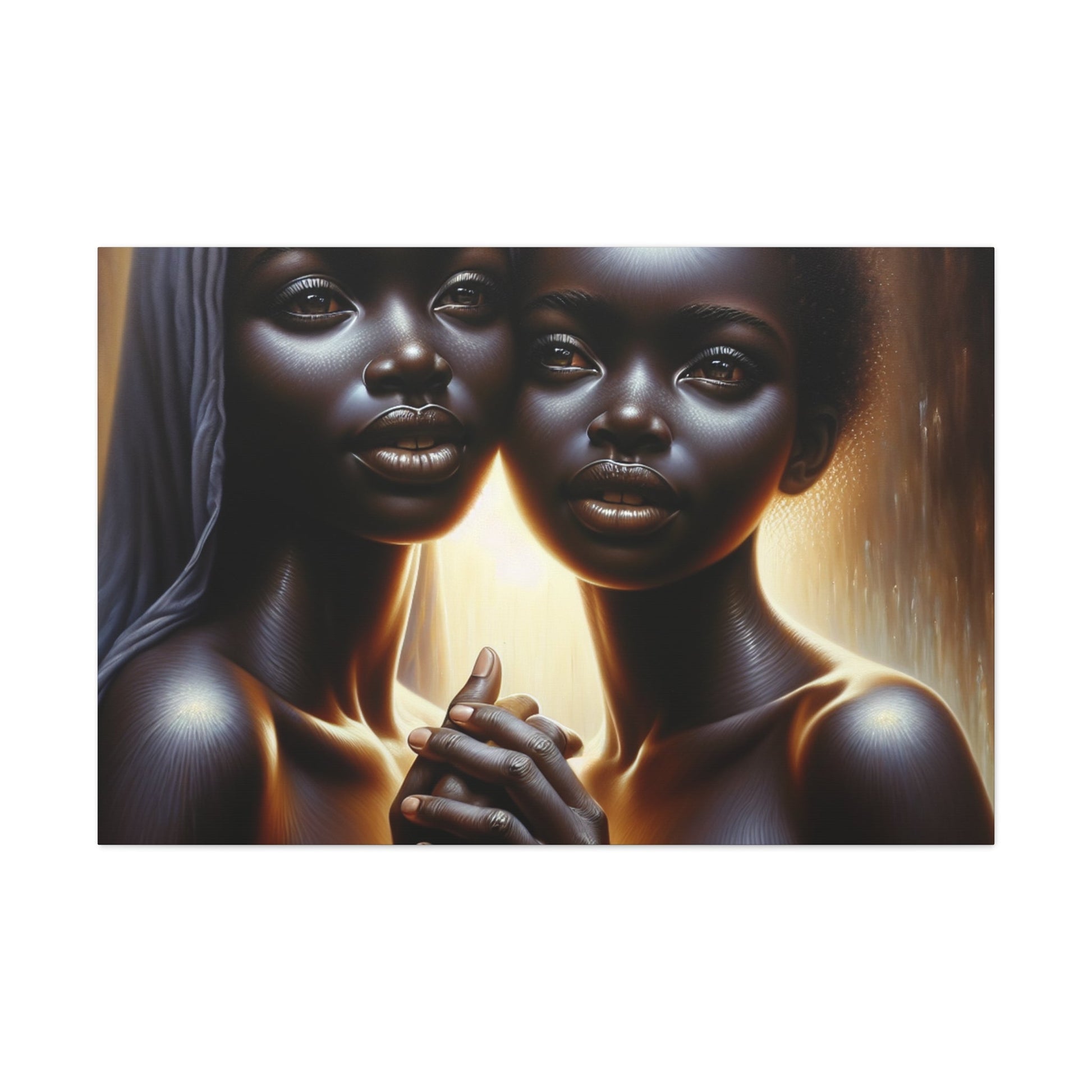 "Ethereal Harmony: African Sisterhood Portrait" - Canvas - Authentic4Us