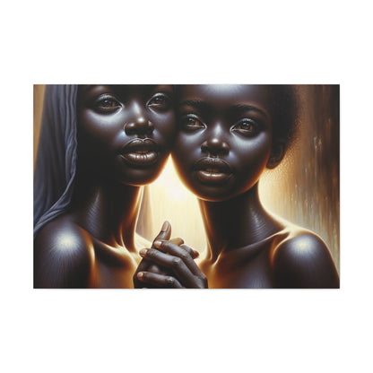 "Ethereal Harmony: African Sisterhood Portrait" - Canvas - Authentic4Us