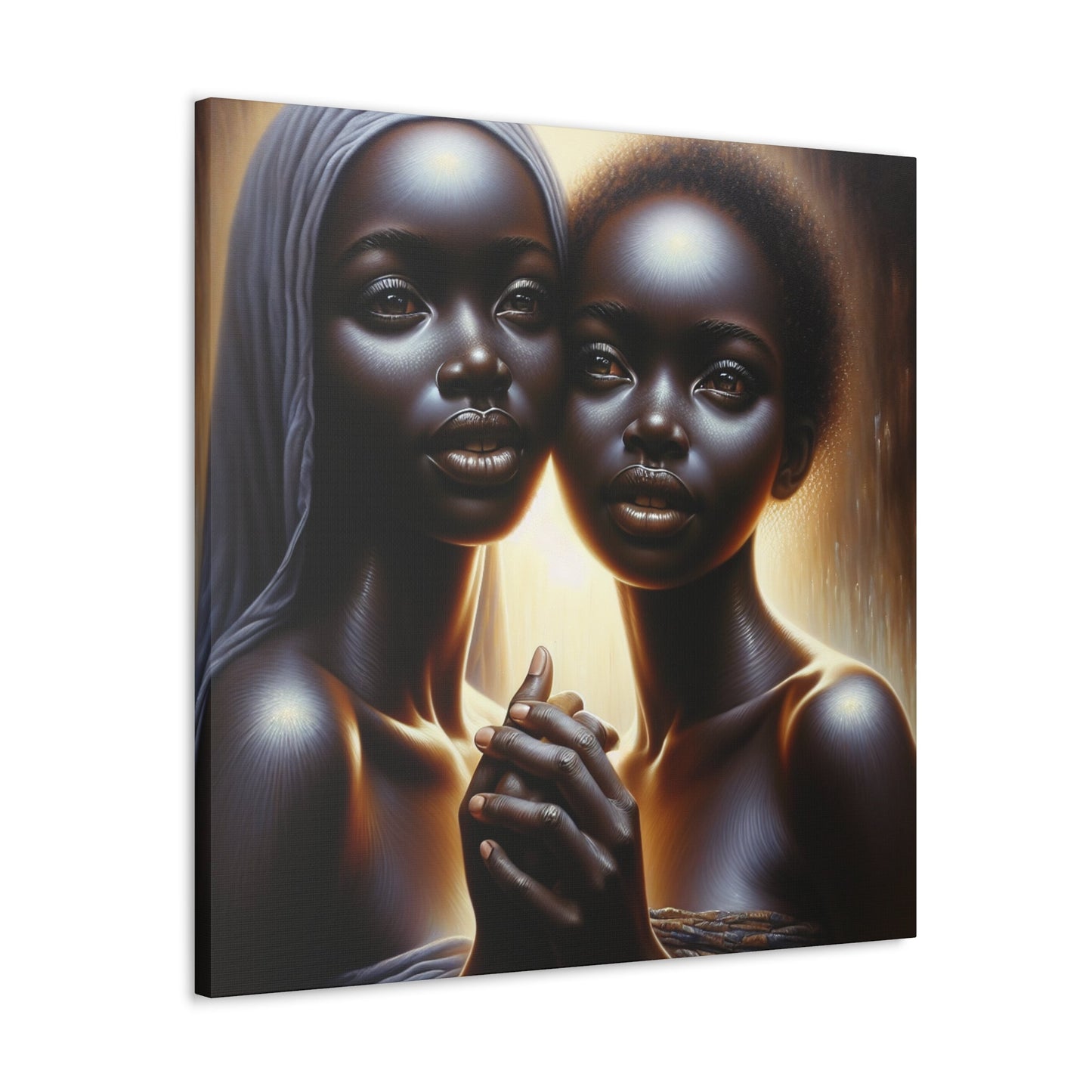 "Ethereal Harmony: African Sisterhood Portrait" - Canvas - Authentic4Us