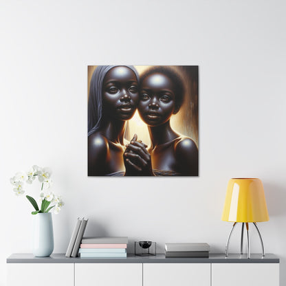 "Ethereal Harmony: African Sisterhood Portrait" - Canvas - Authentic4Us