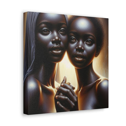 "Ethereal Harmony: African Sisterhood Portrait" - Canvas - Authentic4Us