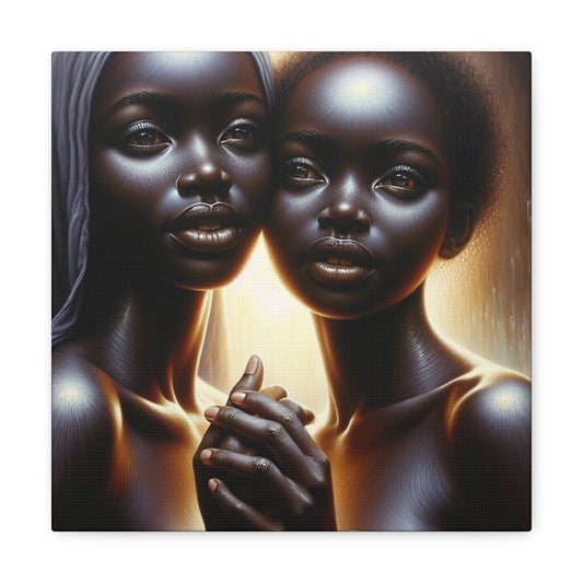 "Ethereal Harmony: African Sisterhood Portrait" - Canvas - Authentic4Us