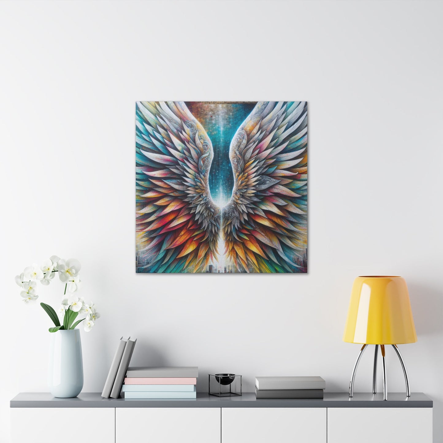 "Ethereal Wings of Urban Dreams" - Canvas - Authentic4Us